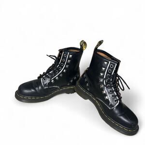 dr martens size 7 studded black mace 1460 combat boot